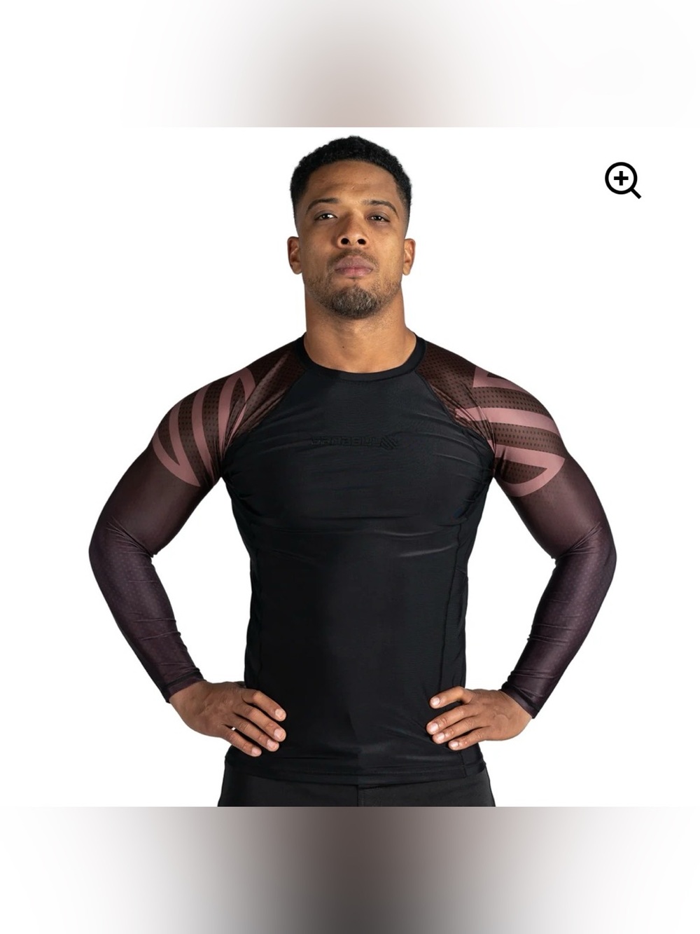 Men's Black Compression Rash Guard 2XL
